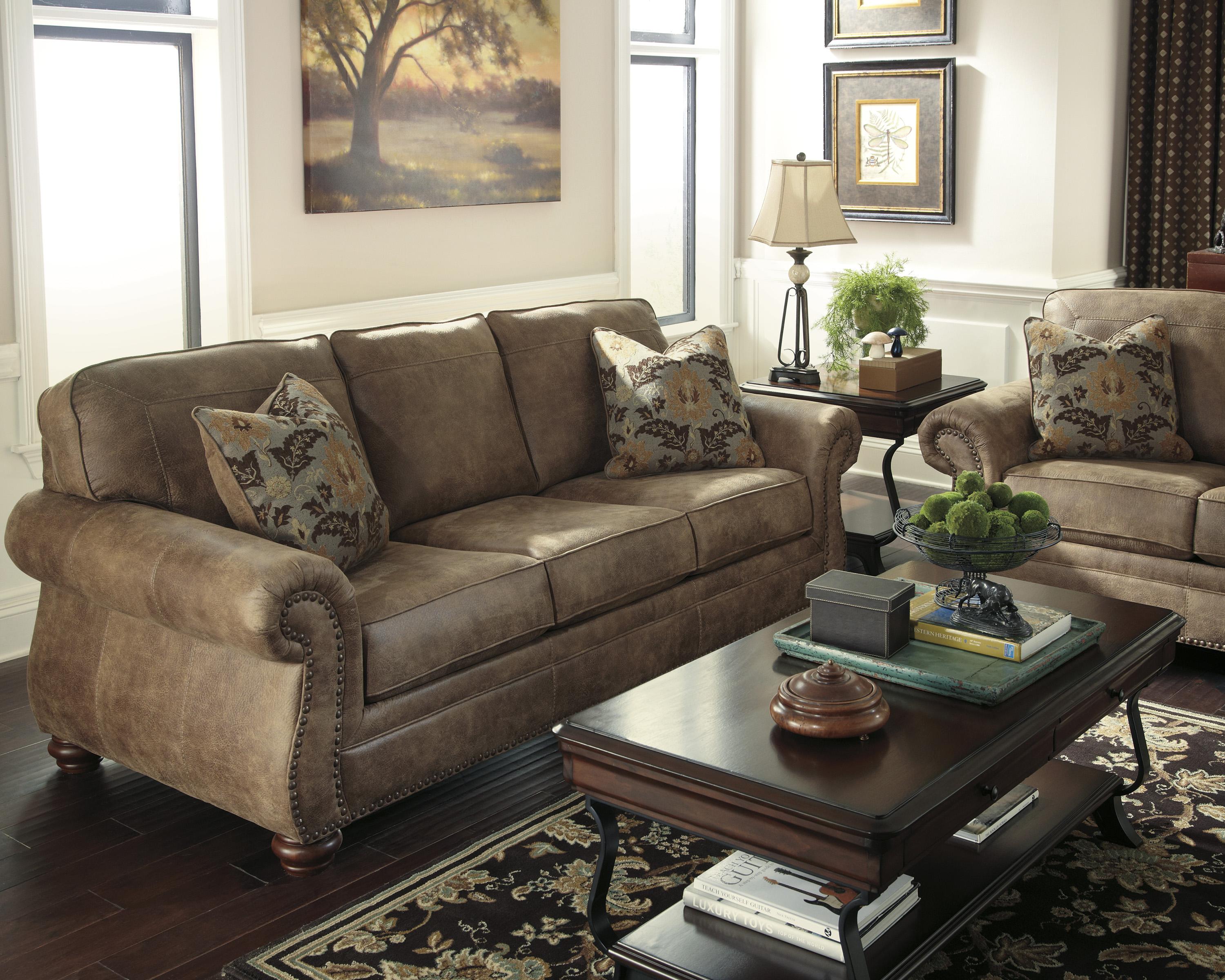 Signature Design by Ashley Larkinhurst Earth Traditional Roll Arm Sofa Sheely's Furniture